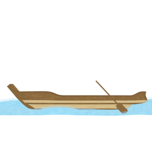 船下りのイラスト