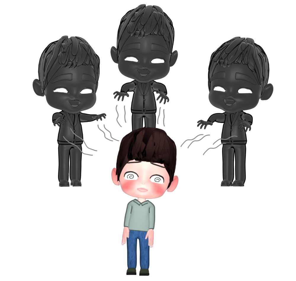 洗脳される人のイラスト