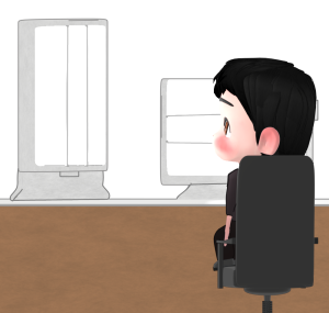 高照度光照射療法のイラスト