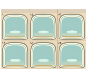 カプセルホテルのイラスト