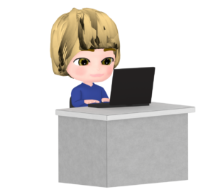 私服で働く外国人のイラスト