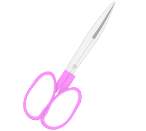 閉じたハサミのイラスト