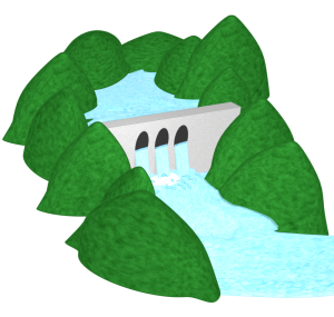 かわいいダムのイラスト