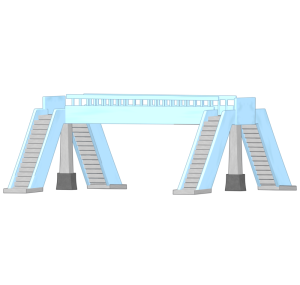 かわいい歩道橋のイラスト