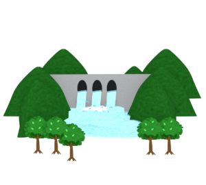 ダムのイラスト