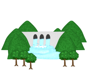 ダムのイラスト