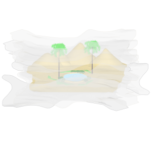 砂漠の蜃気楼のイラスト