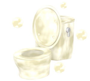 汚いトイレのイラスト