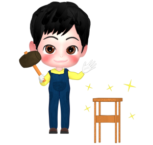 DIYが趣味の男性のイラスト