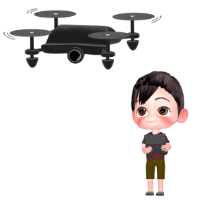 ドローンを飛ばす人のイラスト
