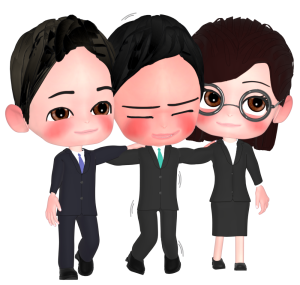 酔っ払いを介抱する人のイラスト