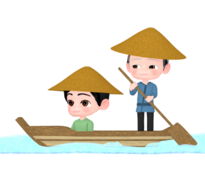 渡し船のイラスト