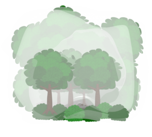 霧の森のイラスト
