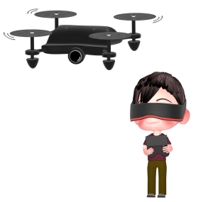 FPVドローンのイラスト