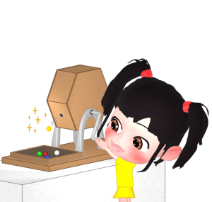 ガラポン抽選会のイラスト
