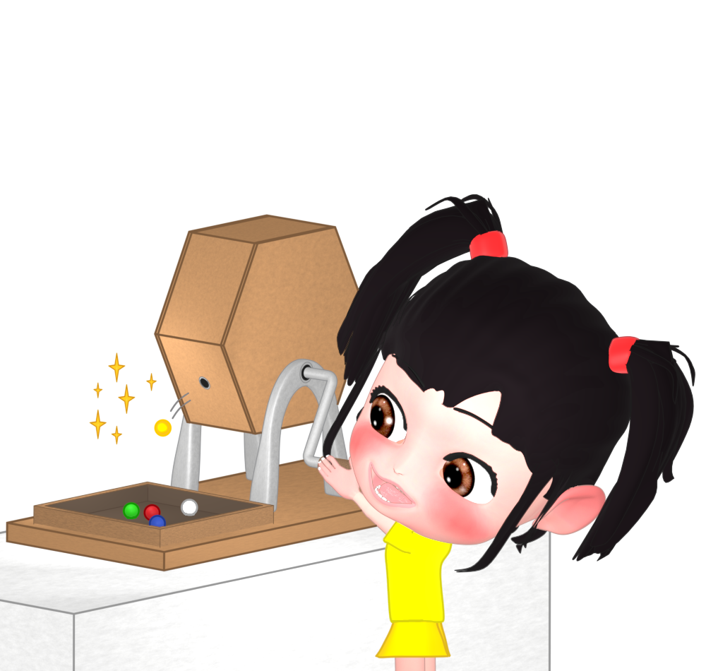 ガラポン抽選会のイラスト