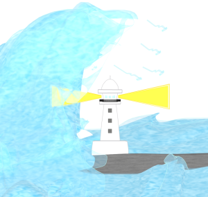 大津波のイラスト