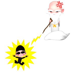 神様が怒る天罰のイラスト