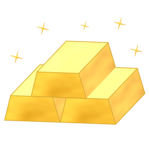 金の延べ棒のイラスト