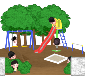 かくれんぼのイラスト