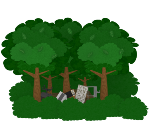 不法投棄のイラスト
