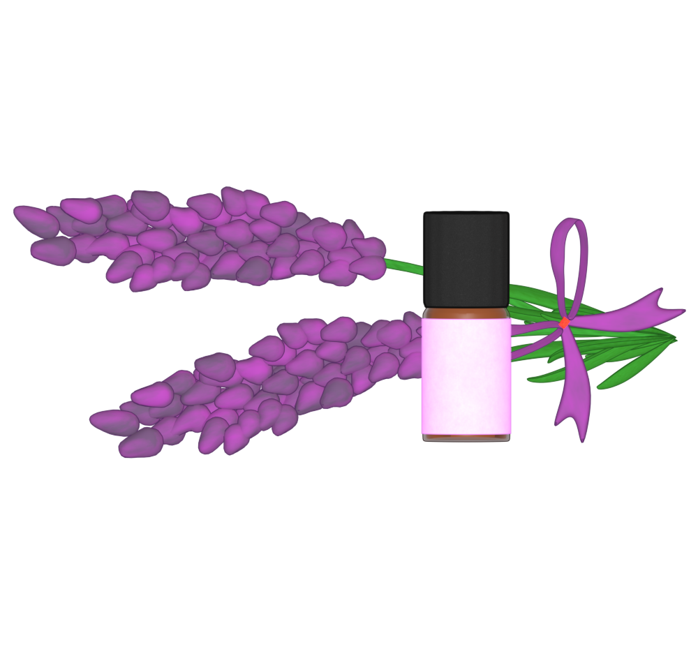 ラベンダーのアロマオイルのイラスト