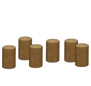 丸太のアスレチックのイラスト