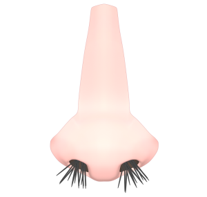 伸びた鼻毛のイラスト