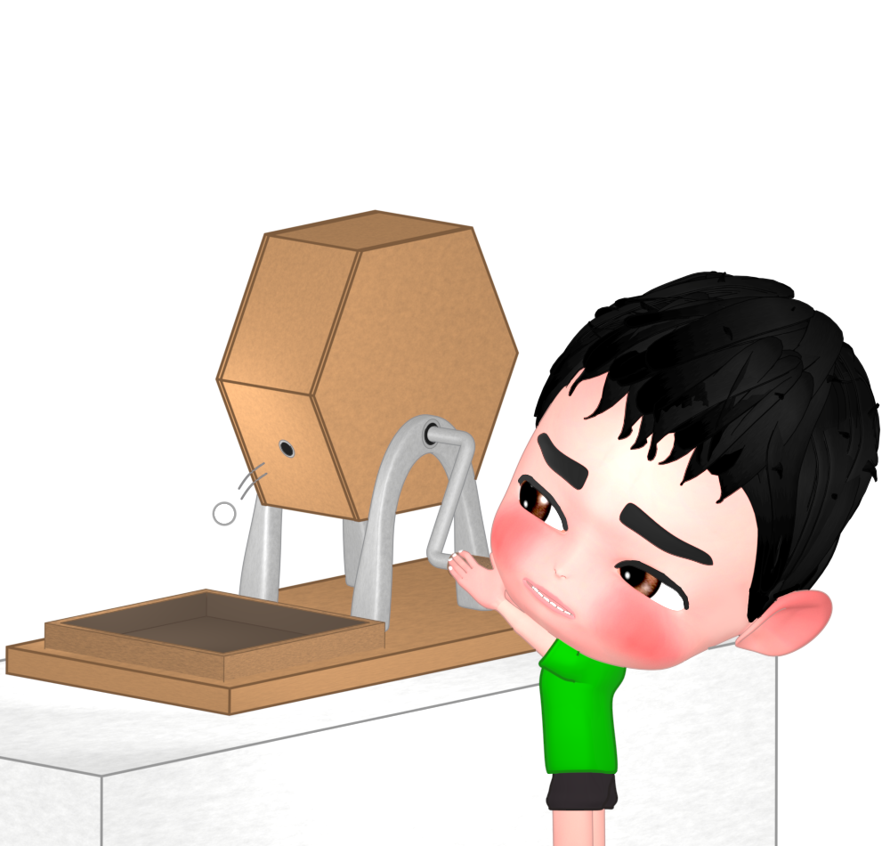 福引でハズレを引くイラスト