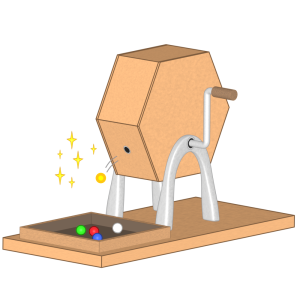 福引で当たりのイラスト