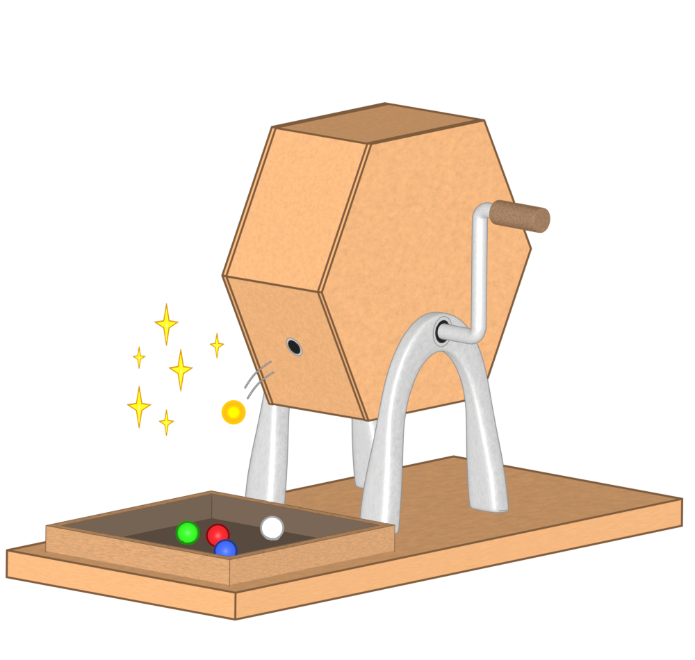 福引で当たりのイラスト