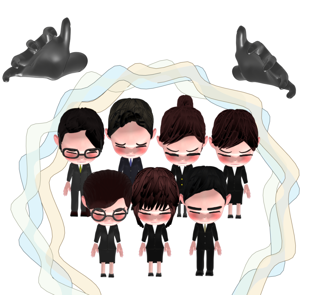 集団催眠のイラスト