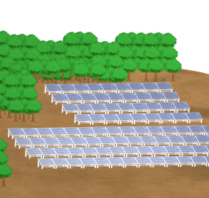 メガソーラーのイラスト