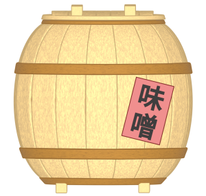味噌樽のイラスト