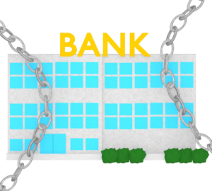 金融引き締めのイラスト