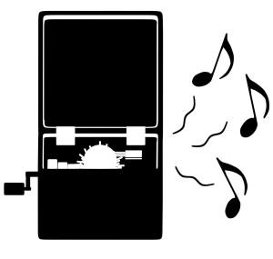 オルゴールのシルエット