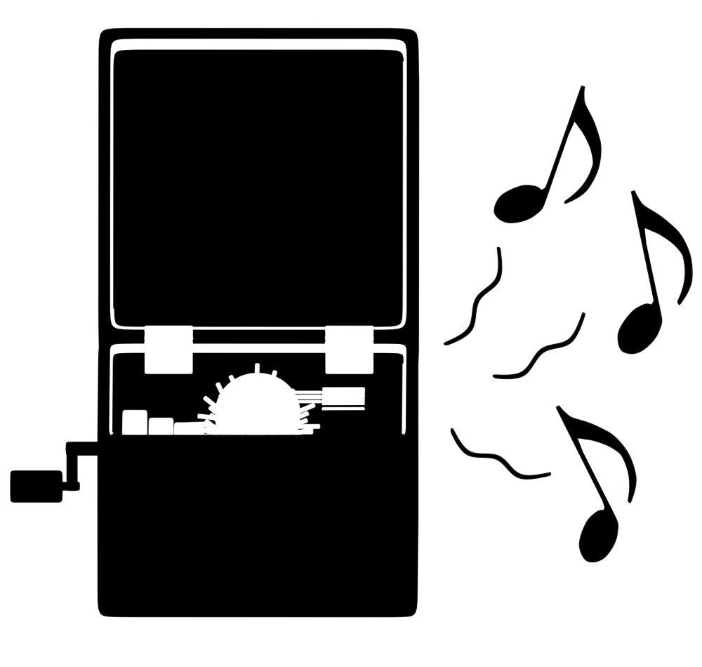 オルゴールのシルエット