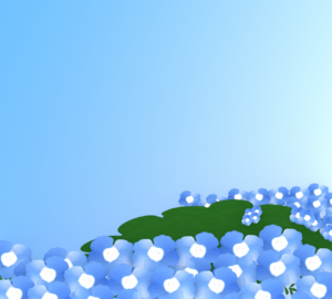 ネモフィラ畑のイラスト