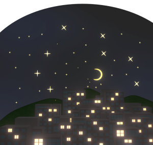 夜景のイラスト