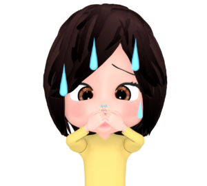 鼻毛ワックスをする女性のイラスト