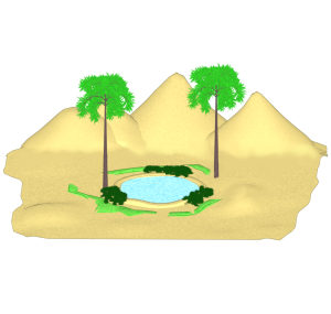 オアシスのイラスト