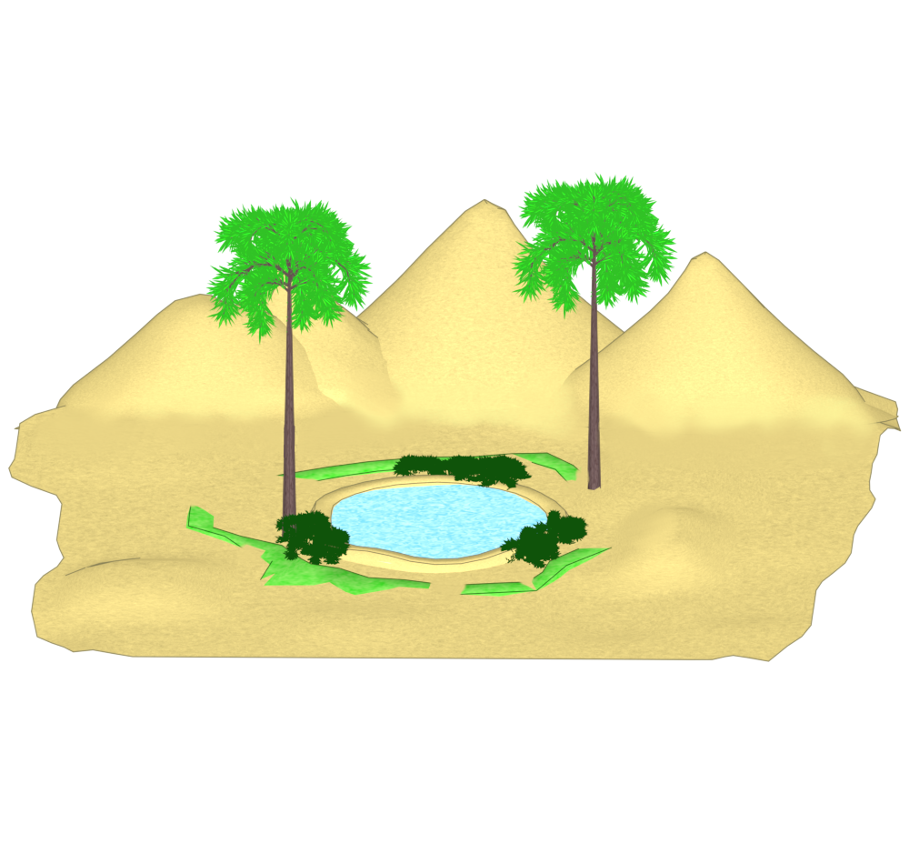 オアシスのイラスト