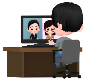 オンライン会議のイラスト