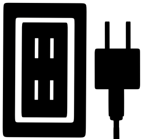 コンセントと電源プラグのシルエット
