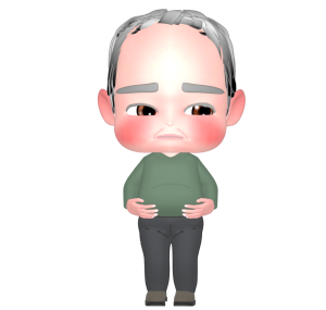 太った高齢者のイラスト