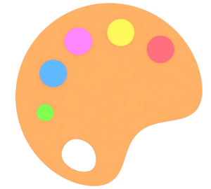 絵の具のパレットのイラスト