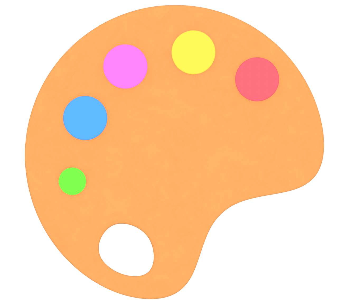 絵の具のパレットのイラスト