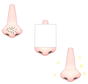 毛穴パックのイラスト