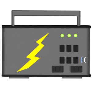 ポータブル蓄電池のイラスト