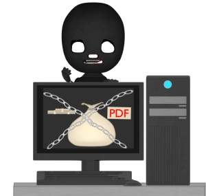 ランサムウェアのイラスト